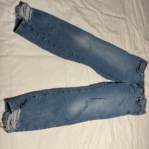 Womens 7 for all mankind distressed skinny jeans